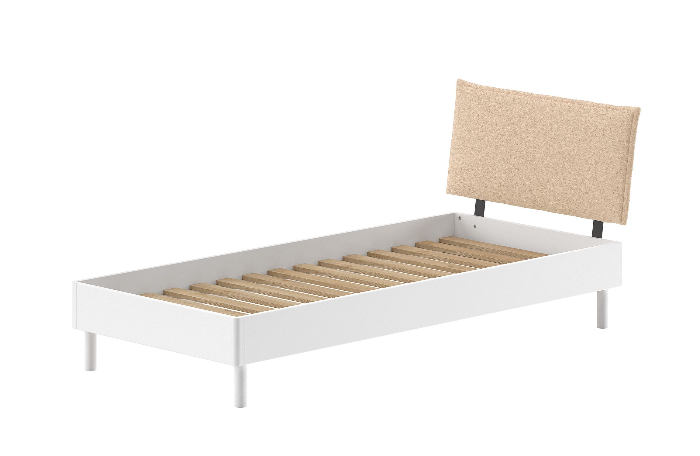 Vipack Forrest Bed Beuk Wit Bouclé 90x200 cm