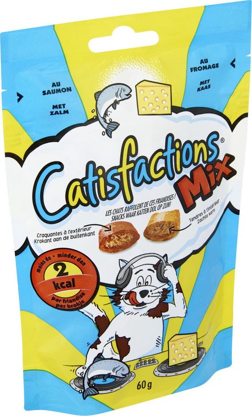 Catisfactions Mix met Zalm/Kaas 60 g
