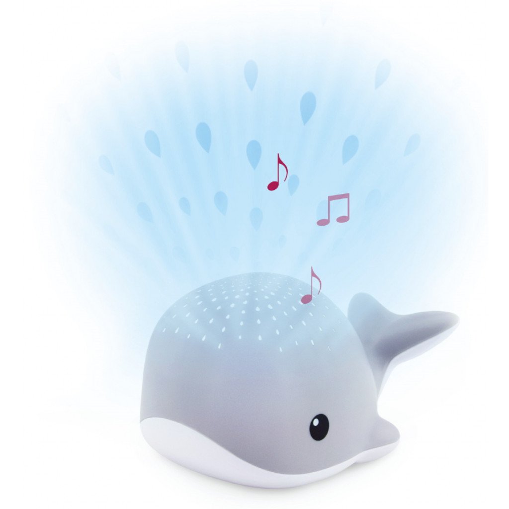 Zazu Babyprojector Nachtlamp Wally de Walvis Grijs