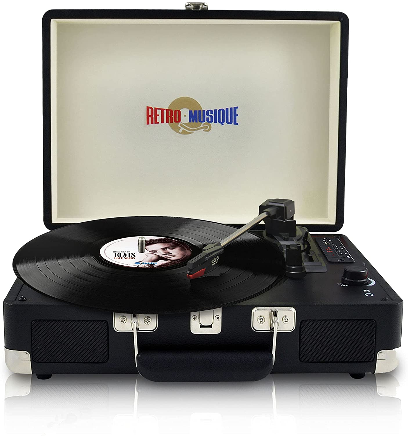 RetroMusique Turntable Suitcase Style Platenspeler met Ingebouwde Radio
