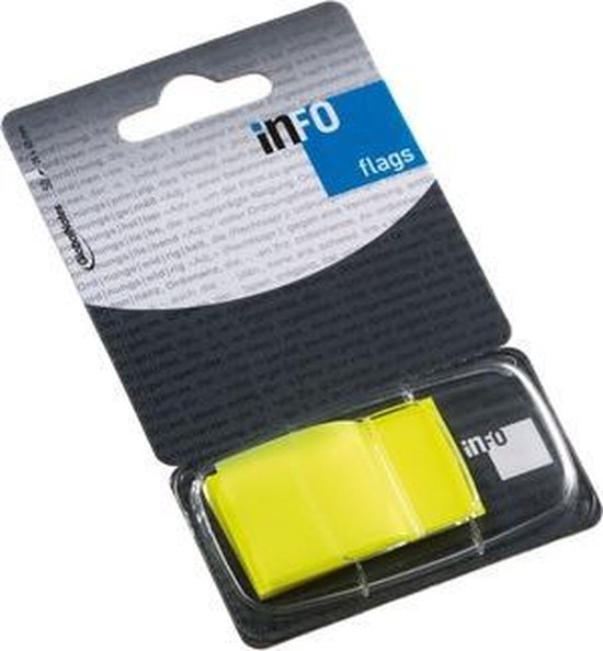 Info Flags 25x43mm Geel 50st