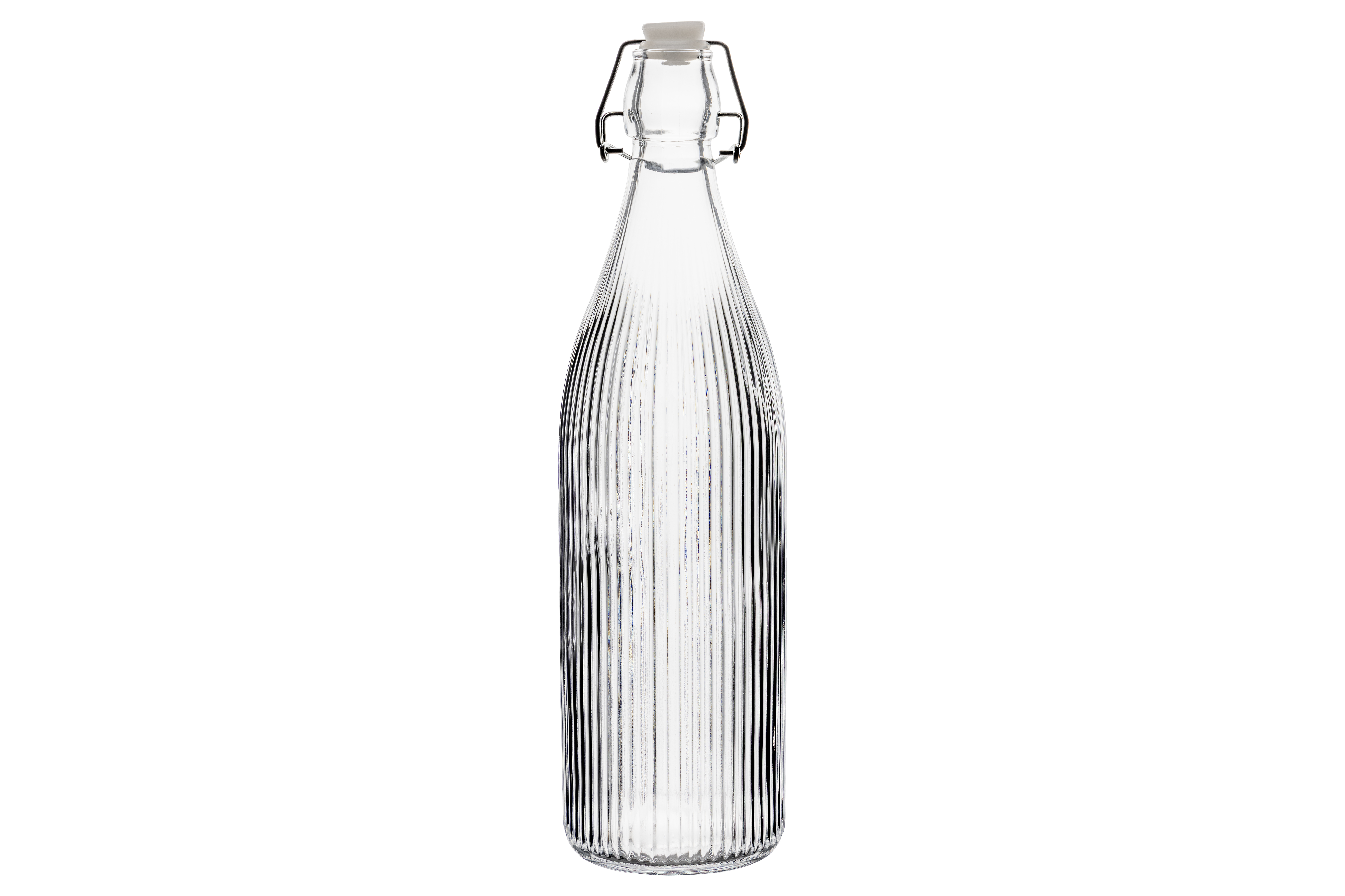 Cosy&Trendy Beugelfles 1000ml - Glas Gestreept - 8.5x31 cm - Melkfles