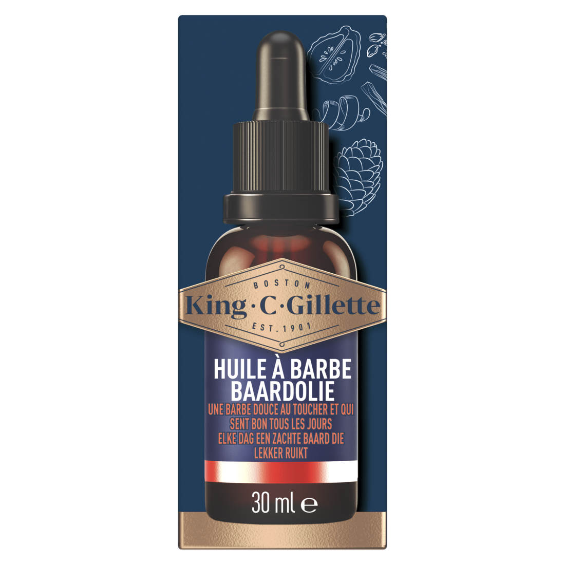 Gillette King C Baardolie argan 30 ml