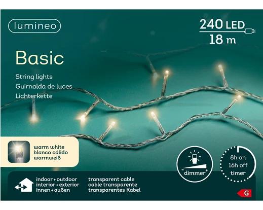 Kerstverlichting Basic LED 18m - 240 Lights - Clear/Warm White - In/Outdoor