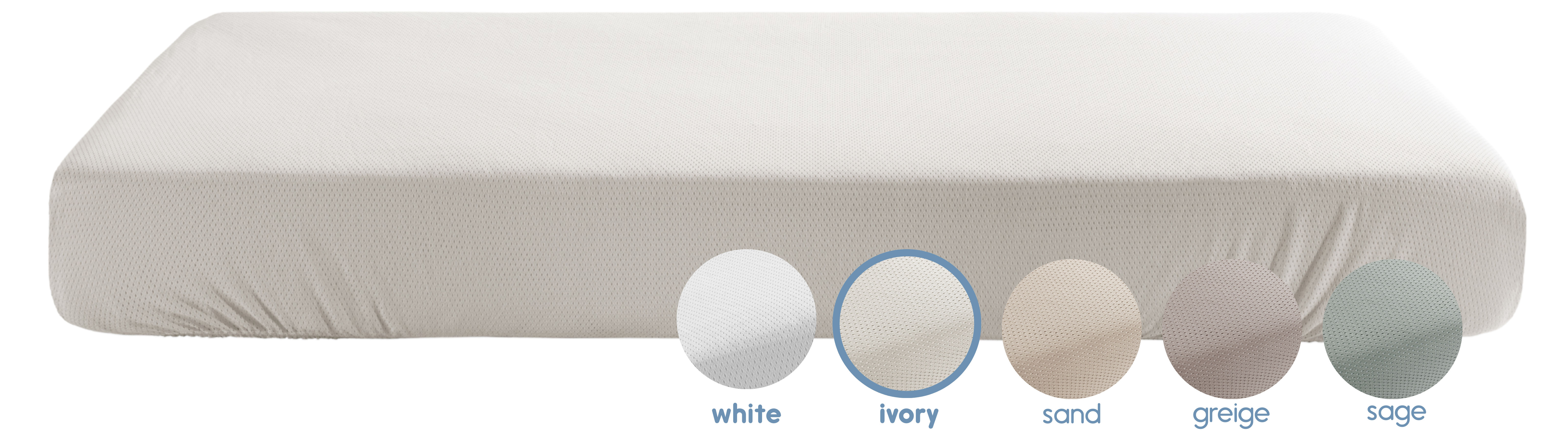 Zzzoo Hoeslaken Airgosafe Co-Sleeper Ivory 50x80 cm