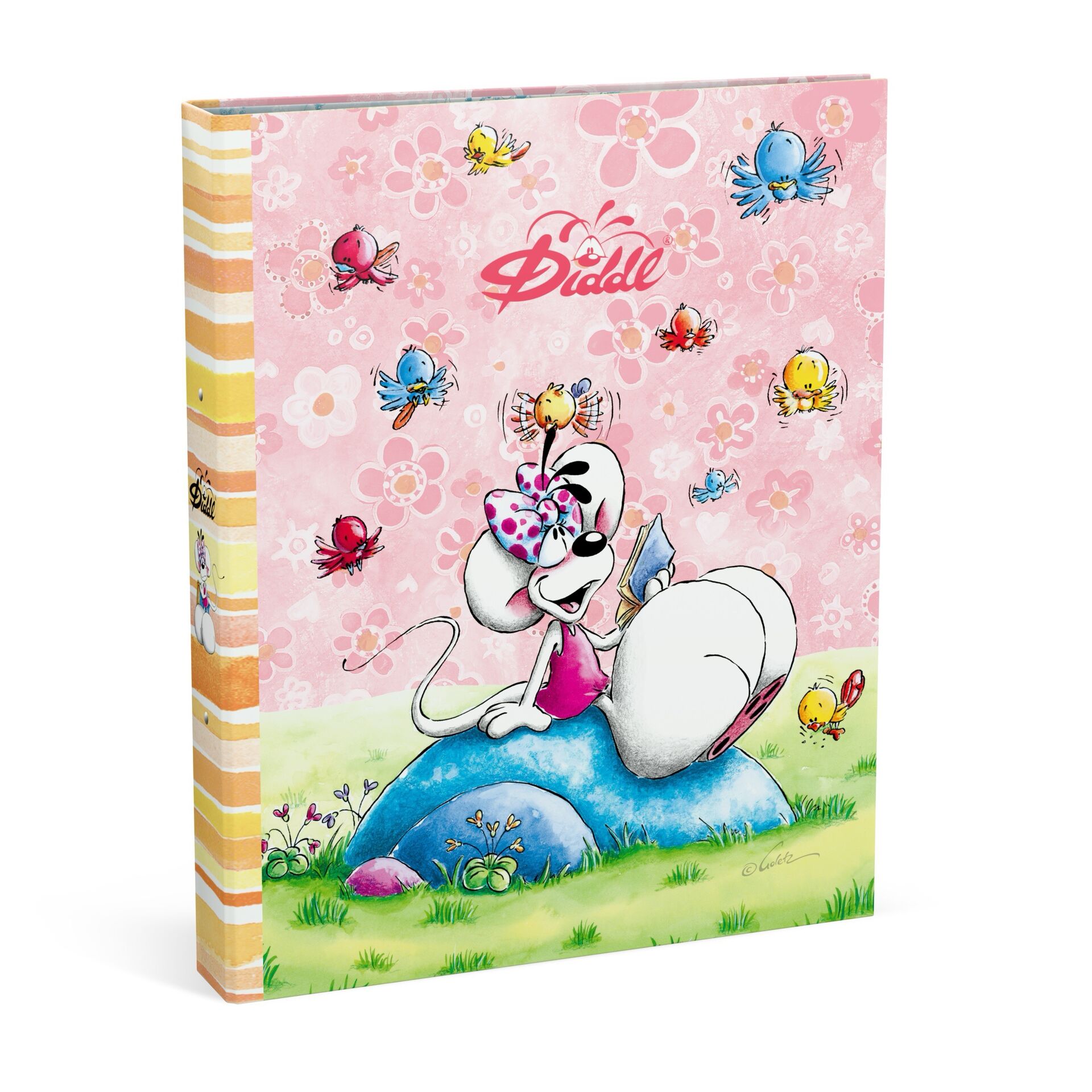 Diddl Ringmap A4 Roze 4.5 cm