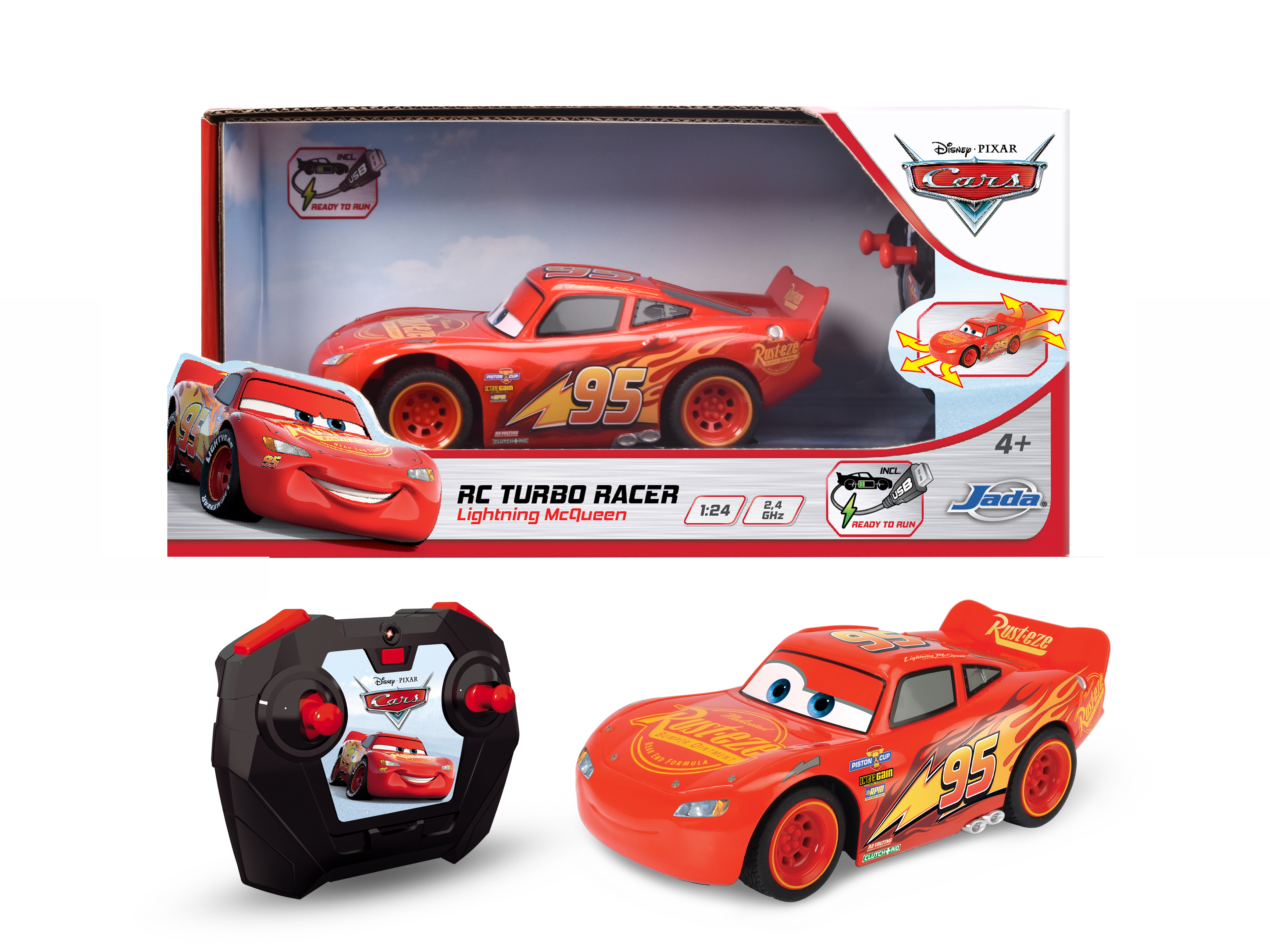 Disney Cars R/C Turbo Racer Lightning McQueen 1:24 Schaal