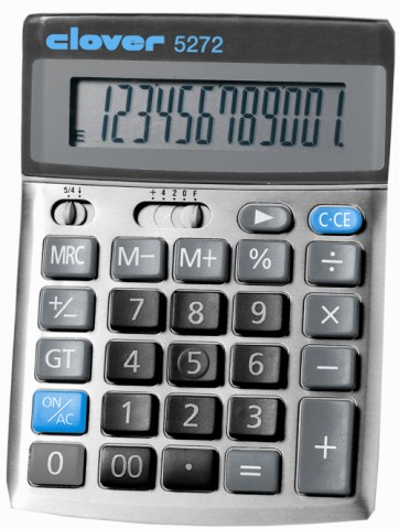 Clover Rekenmachine Mini Desk Angel metal 12 Digit