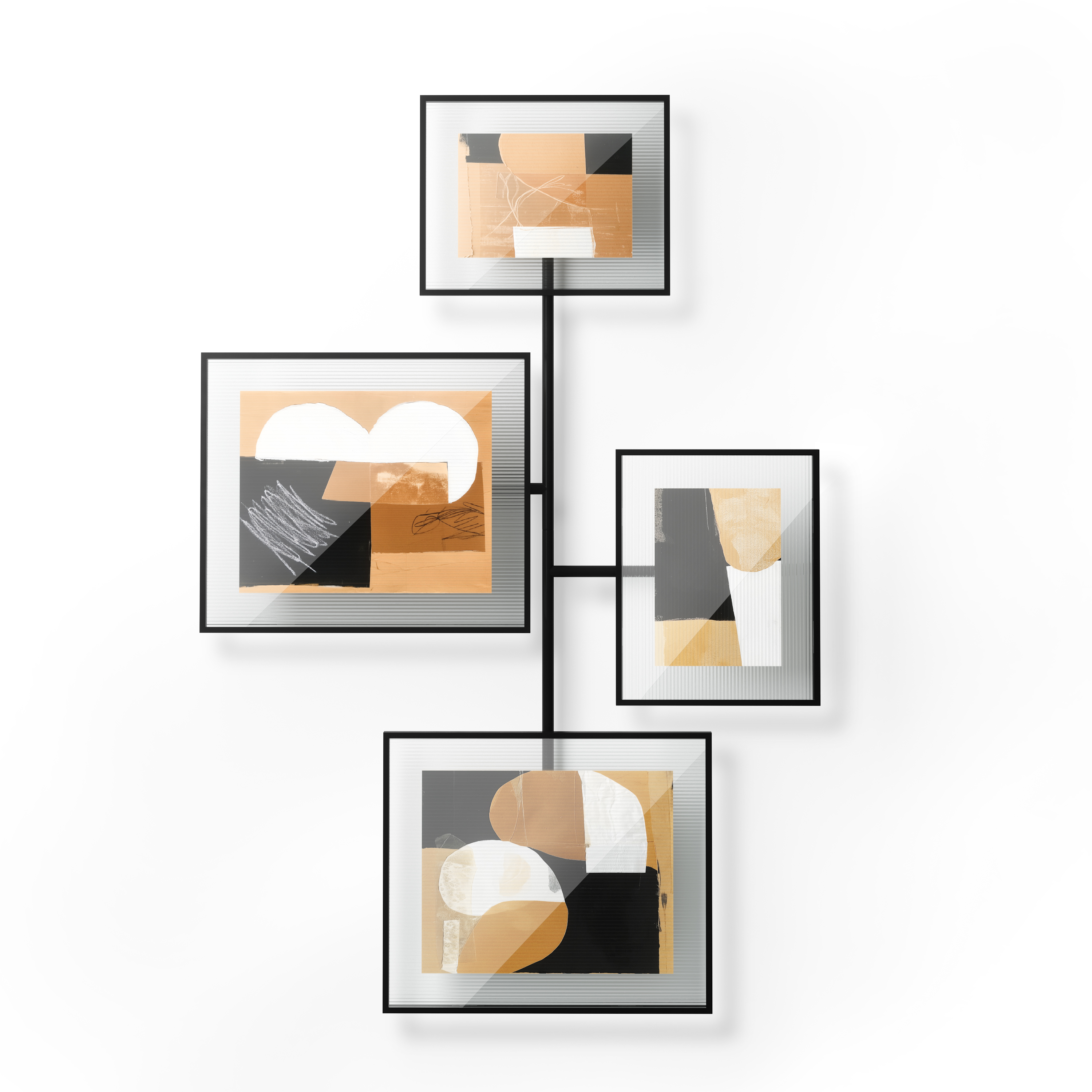 Umbra Fotokader Gallery Flute Black - 4 Kaders