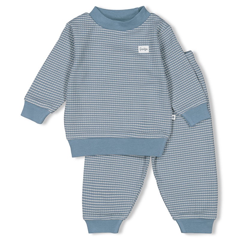 Feetje Wafelpyjama Baby IJs blauw