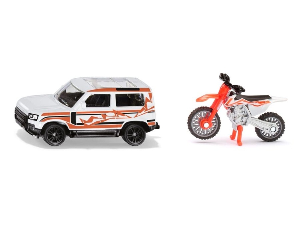 Siku 1114 Land Rover Defender met KTM Moto