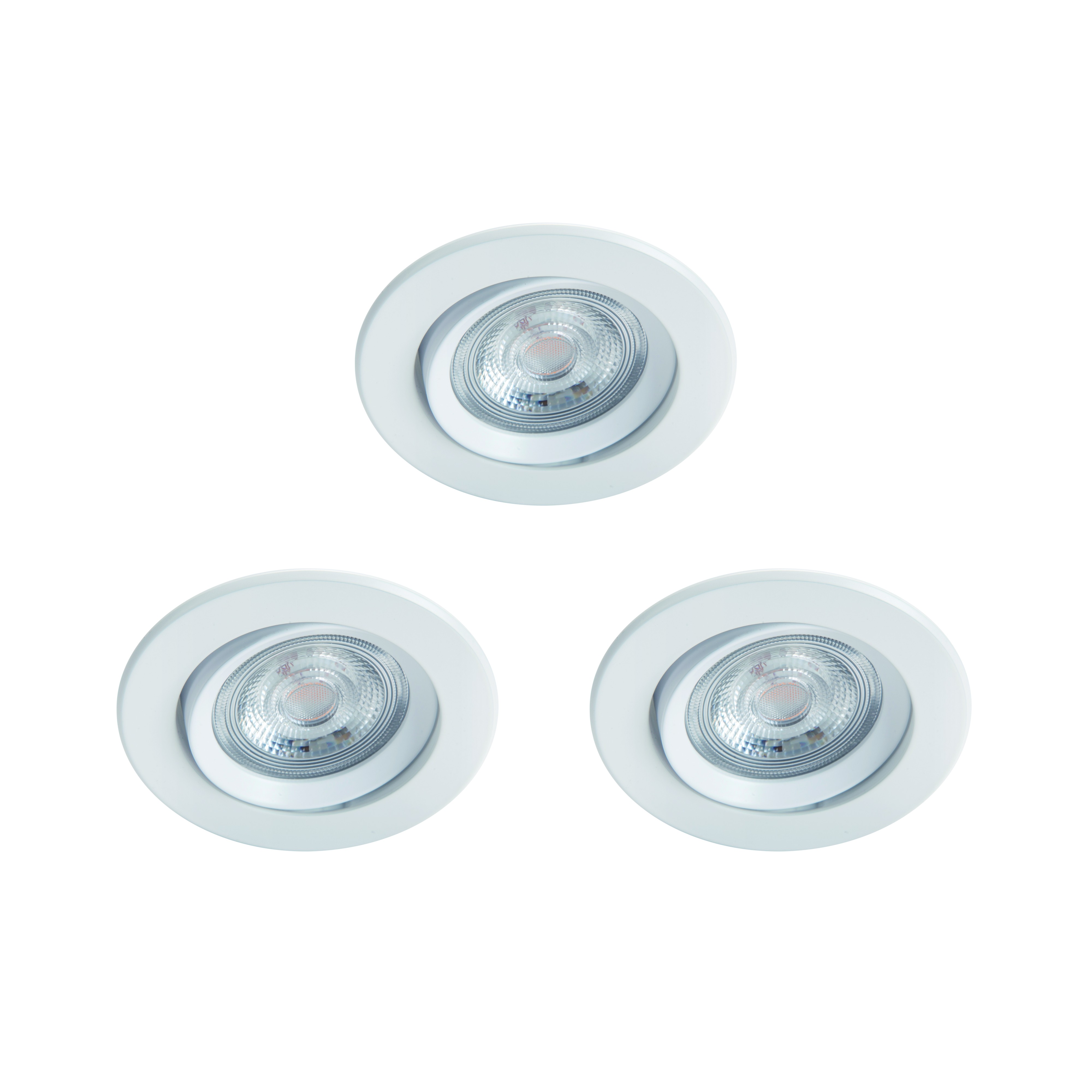 Philips Inbouwspot Sparkle Lens Wit 5W 350lm 2700K - 3 stuks