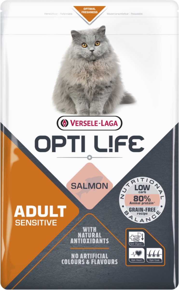 Opti-Life Kat Sensitive Zalm 2.5 kg - Kattenvoer