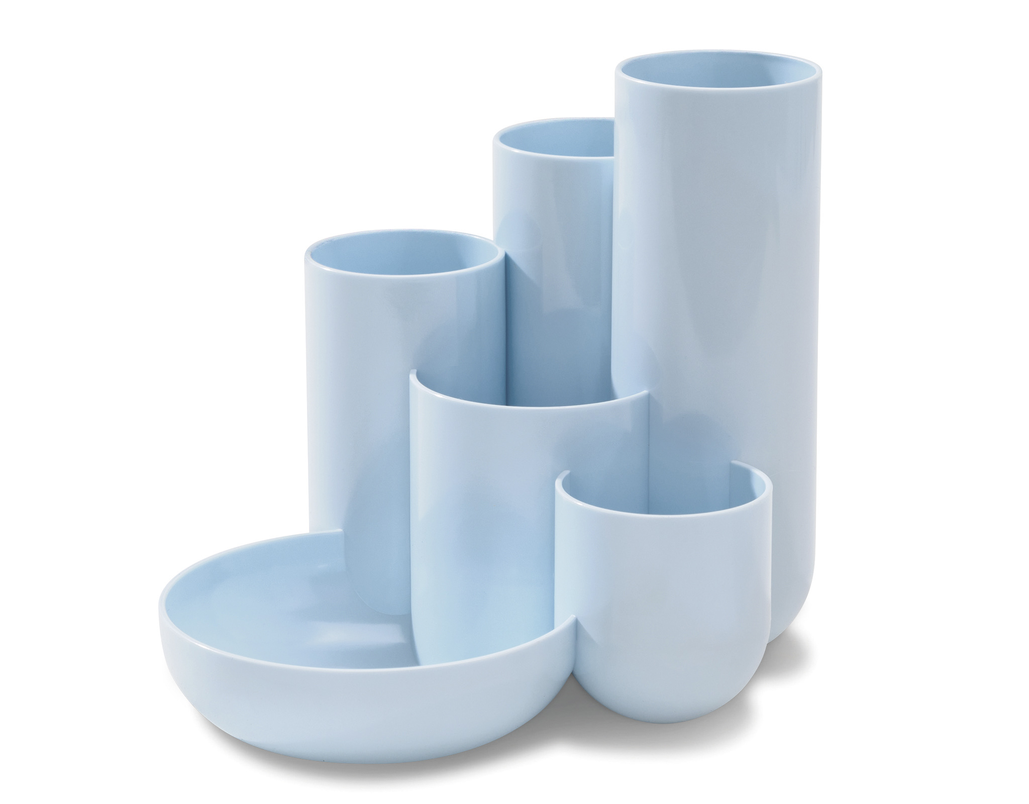 HAN Pennenhouder 6 Vakken Pastel Blauw