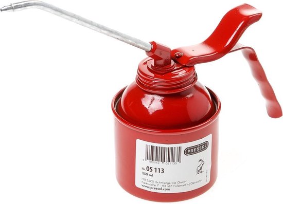 Oliespuit in metaal met flexibele tuit blauw 250 ml