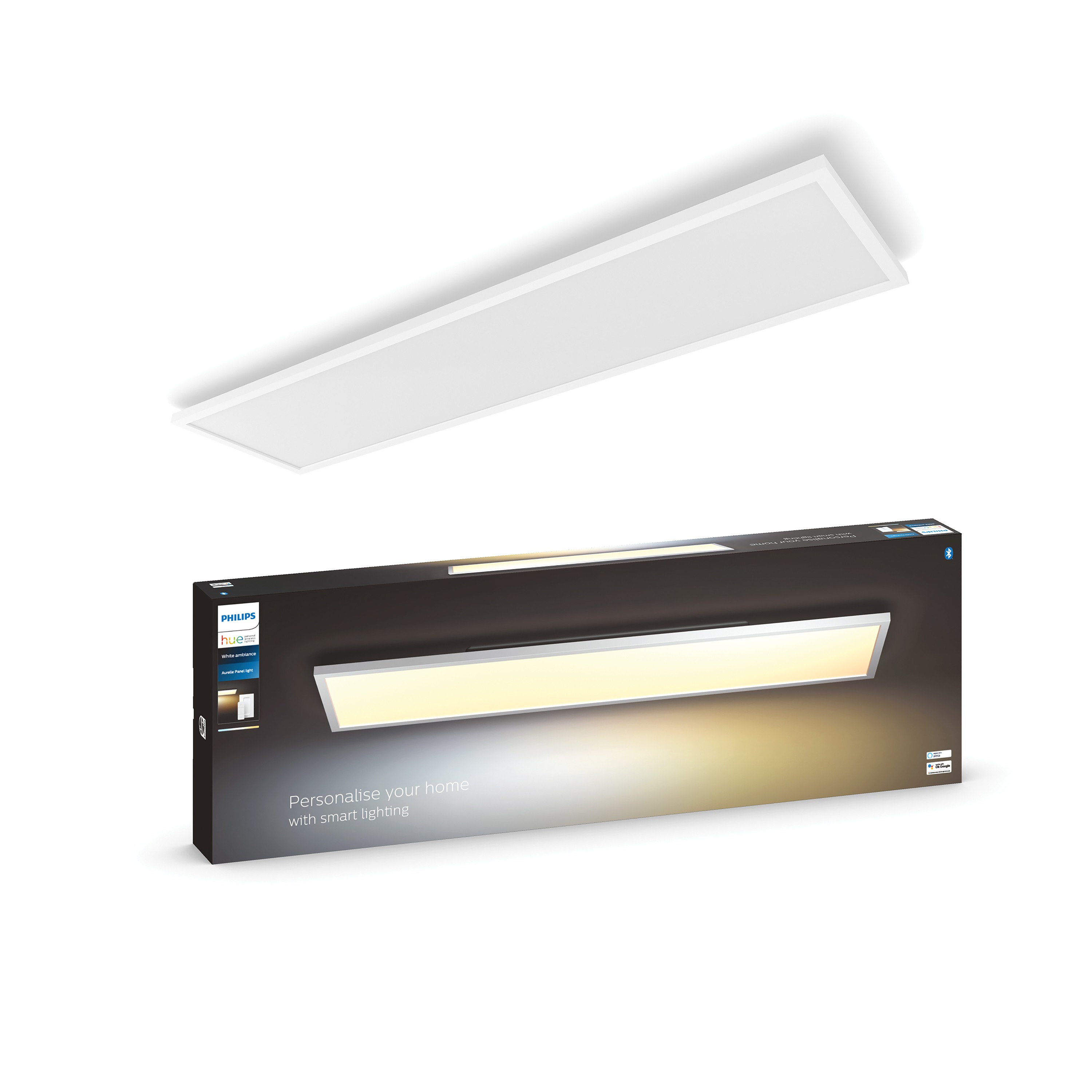 Philips Hue Plafondlicht Aurelle Wit 120x30 cm 39W White Ambiance met Switch