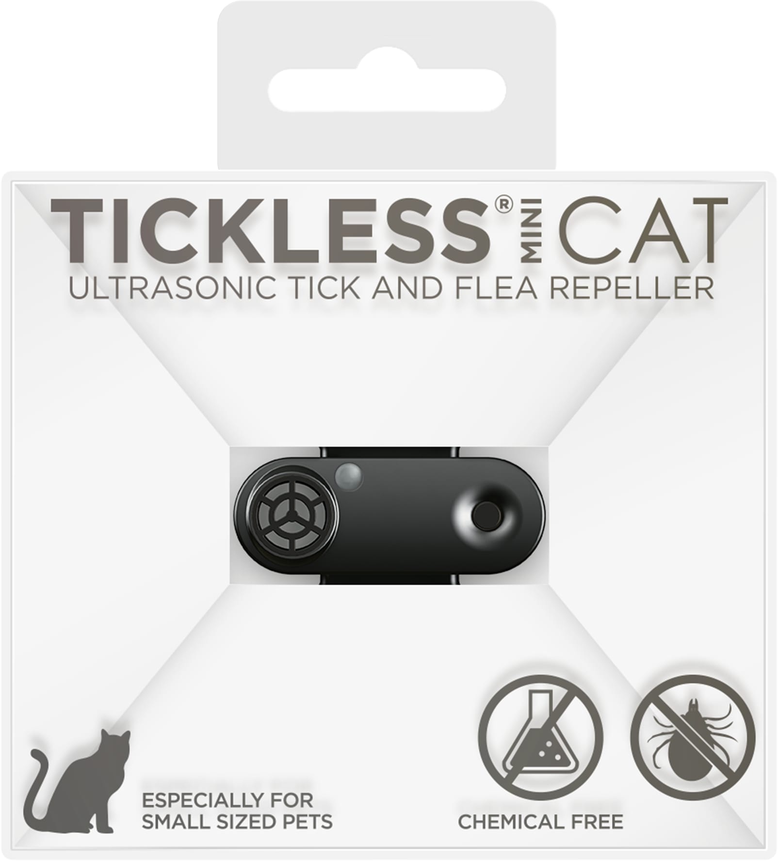 Protect One Tickless Mini Cat Zwart tegen Teken en Vlooien