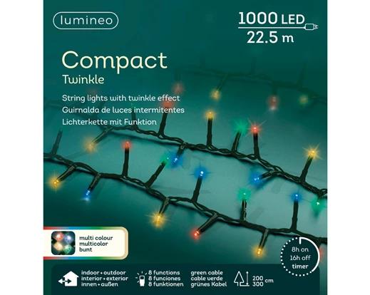 Kerstverlichting LED Compact Twinkle 22.5m - 1000 leds - Green/Multicolor - In/Outdoor