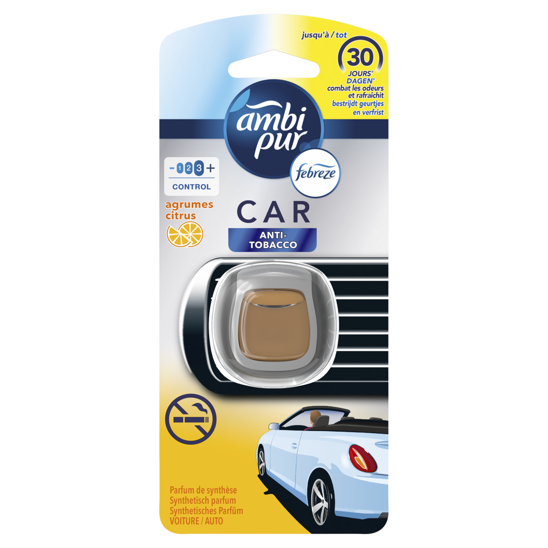 Febreze Ontgeurder Car Clip-on Tobacco 2 ml