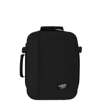 CabinZero Rugzak Classic 28 l Absolute Black - Laptopsleeve - Cabincase - Underseater
