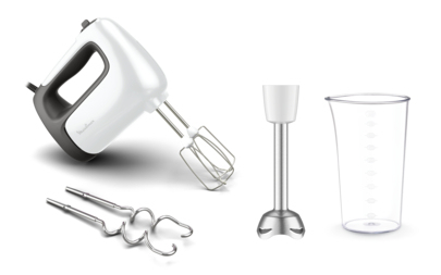Moulinex Prep'Mix +, Handmixer 500 Watt met inox staafmixer, mengbeker
