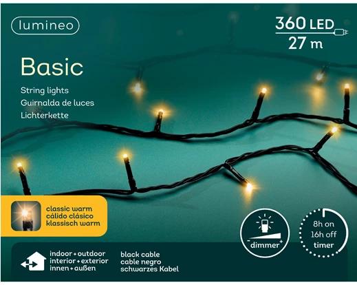Kerstverlichting LED Basic 27m - 360 leds - Black/Classic Warm - In/Outdoor
