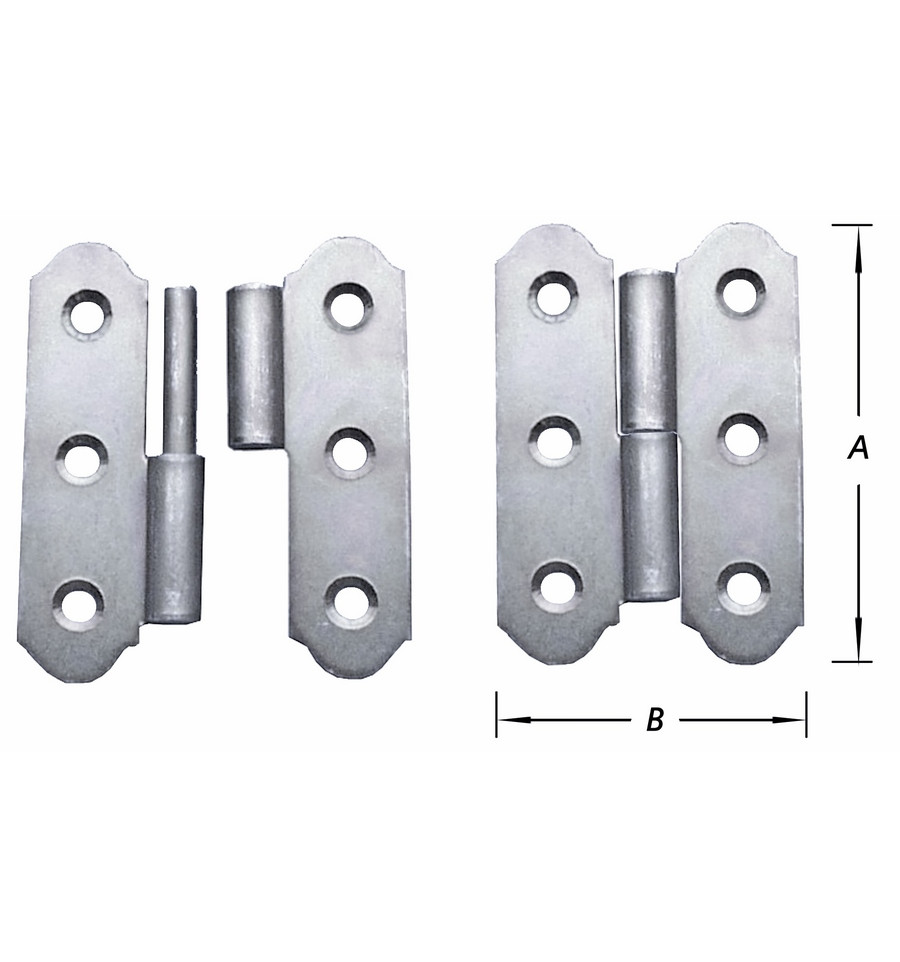 Pacostar Spaanse Paumel Verzinkt Links 80 mm 2 stuks