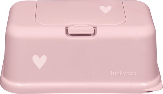 Funkybox Opbergbox Vochtige Doekjes Pale Pink Little Heart