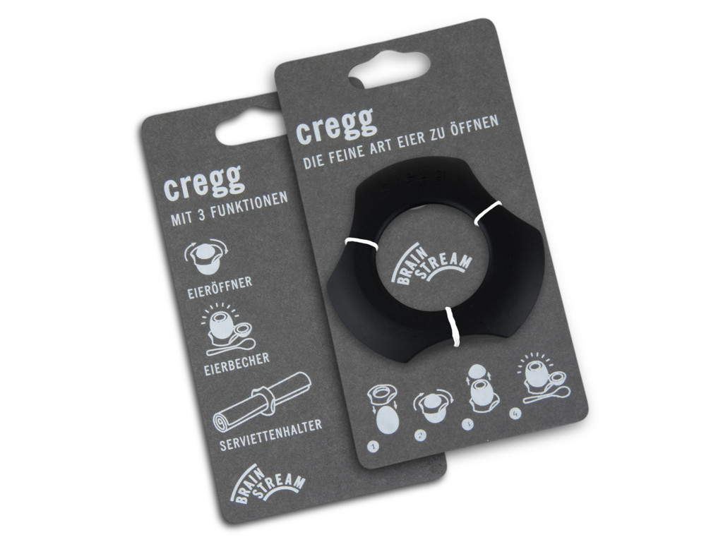 Brainstream Ei Onthoofder Cregg Black - 7.6x14 cm