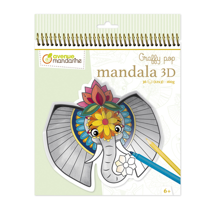 Avenue Mandarine Graffy Pop Mandala 3D Wilde Dieren