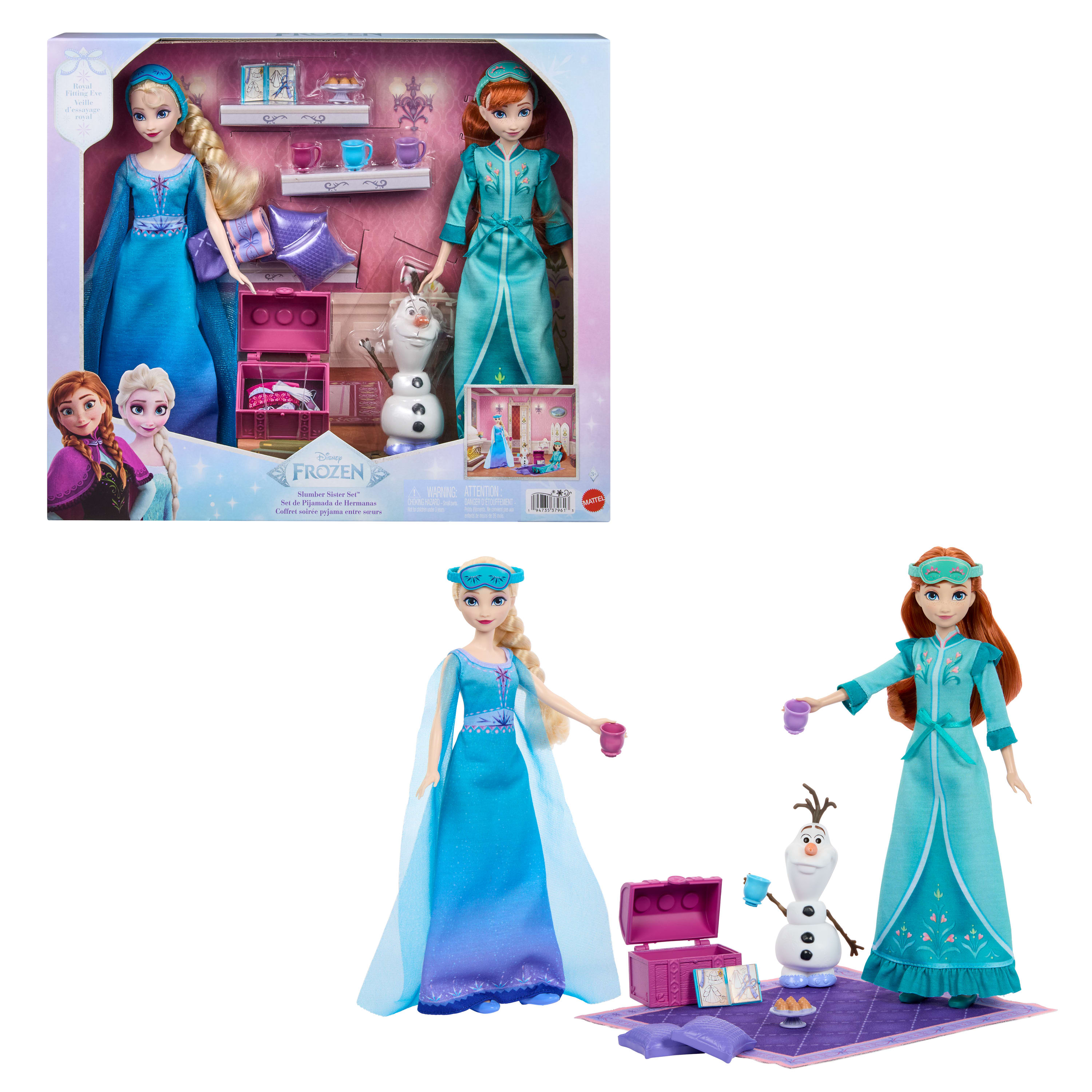 Disney Frozen Anna en Elsa, slaapfeestje van de zussen, Slumber Siter Set