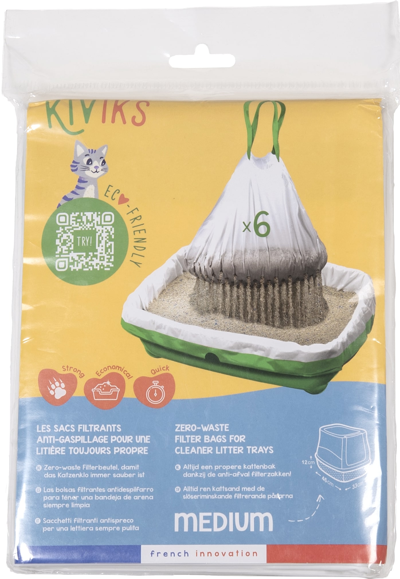 Kiviks Filterzakken voor Kattenbak 33 x 52 x 25 cm Blauw