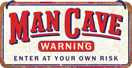 Nostalgic Art Hangbord 10x20 cm Man Cave Warning