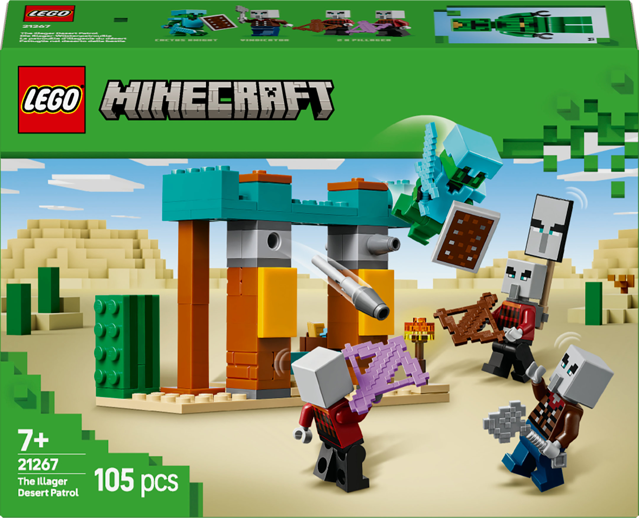  LEGO Minecraft 21267 De Lllagers in de Woestijn