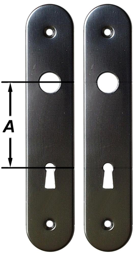 Pacostar Deurkrukschildenset Aluminium Inox-Look 110 mm