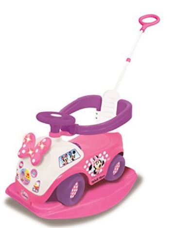 Kiddieland Disney Minnie 4 in 1 Loopauto met Schommel en Duwstang