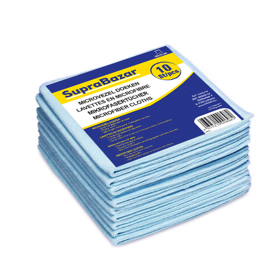 Supra Bazar Microvezeldoek Warp Blauw 40x40 cm 10 stuks - 250g/m²