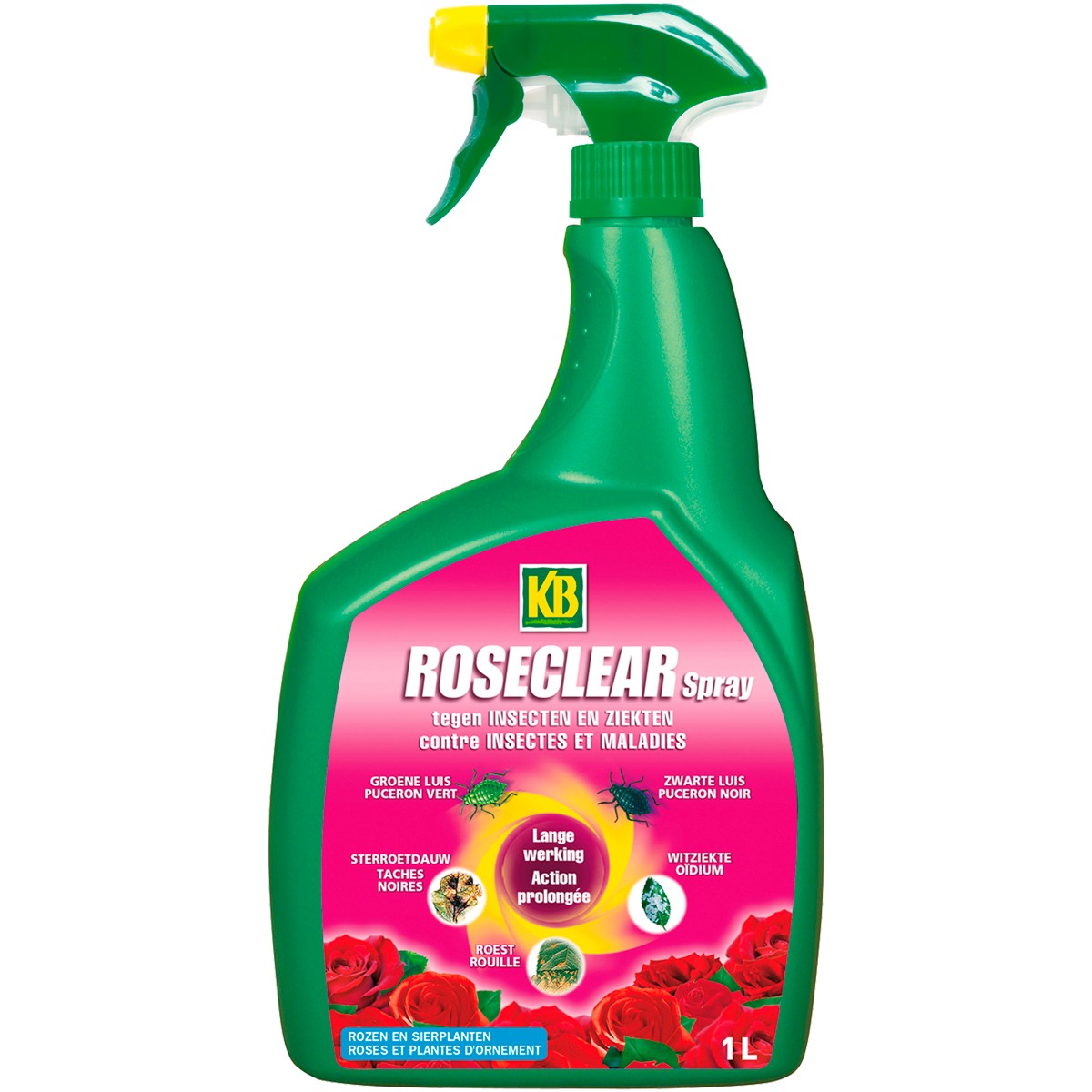 KB Roseclear Spray 1000 ml tegen Insecten en Ziekten op Rozen