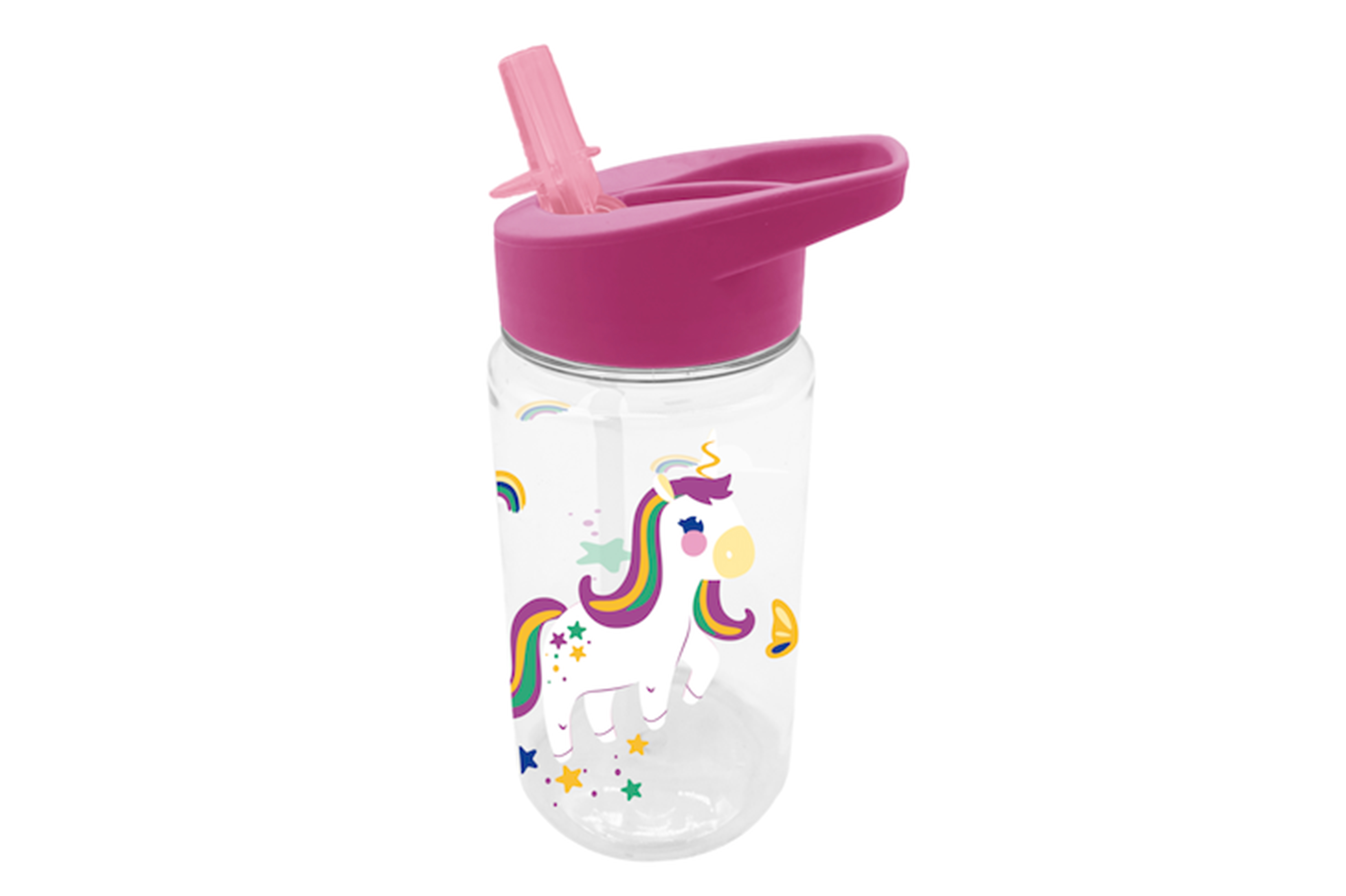 Day To Day Drinkfles Unicorn 450ml met Rietje - 7x16.3 cm