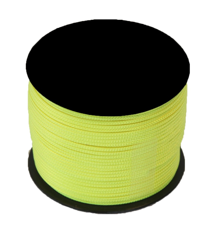 Ledent Gevlochten Nylon Touw Fluogeel 2 mm - 100 m