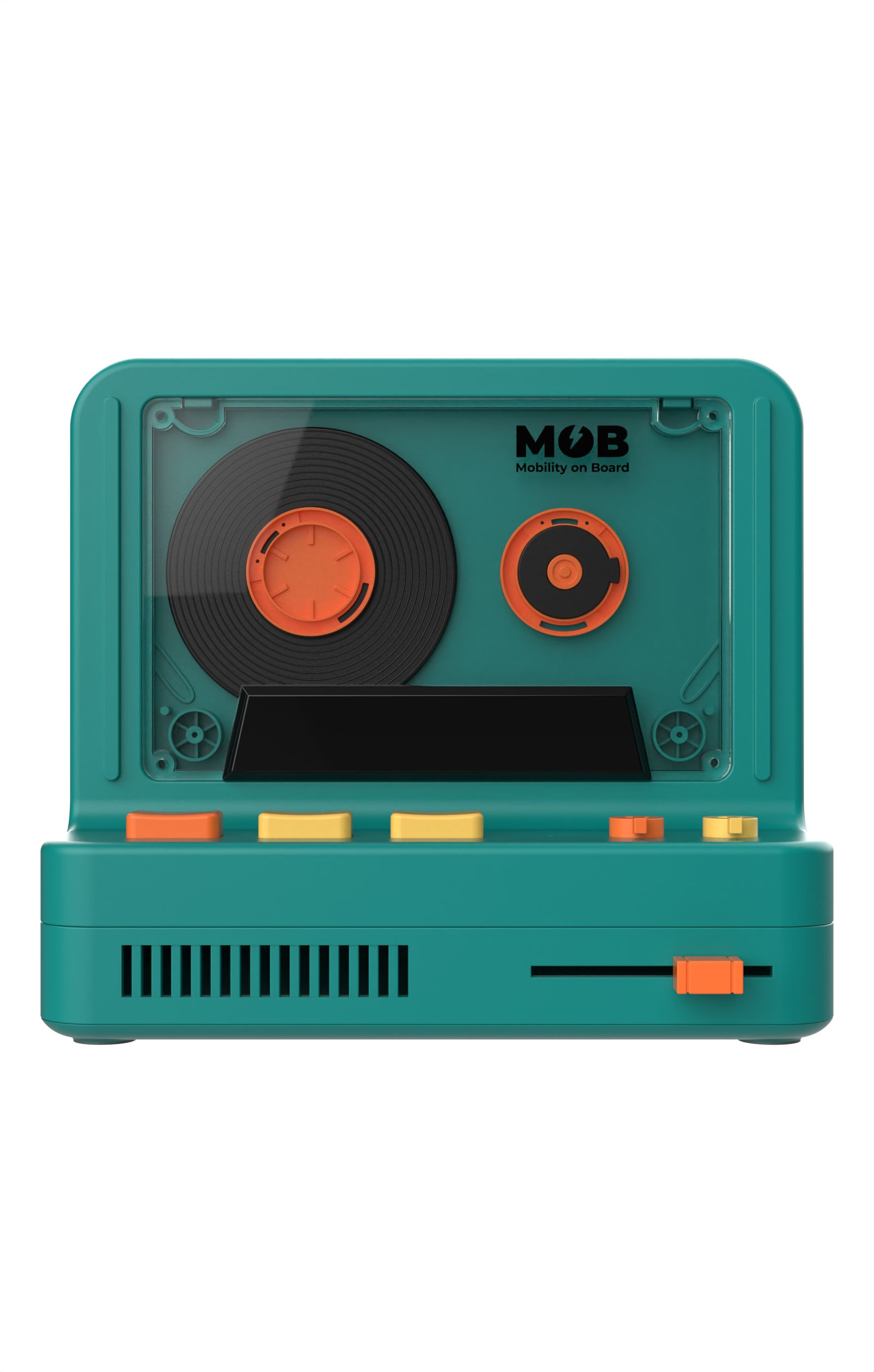 MOB Retro Bandrecorder Wekker Blauw met Luidspreker