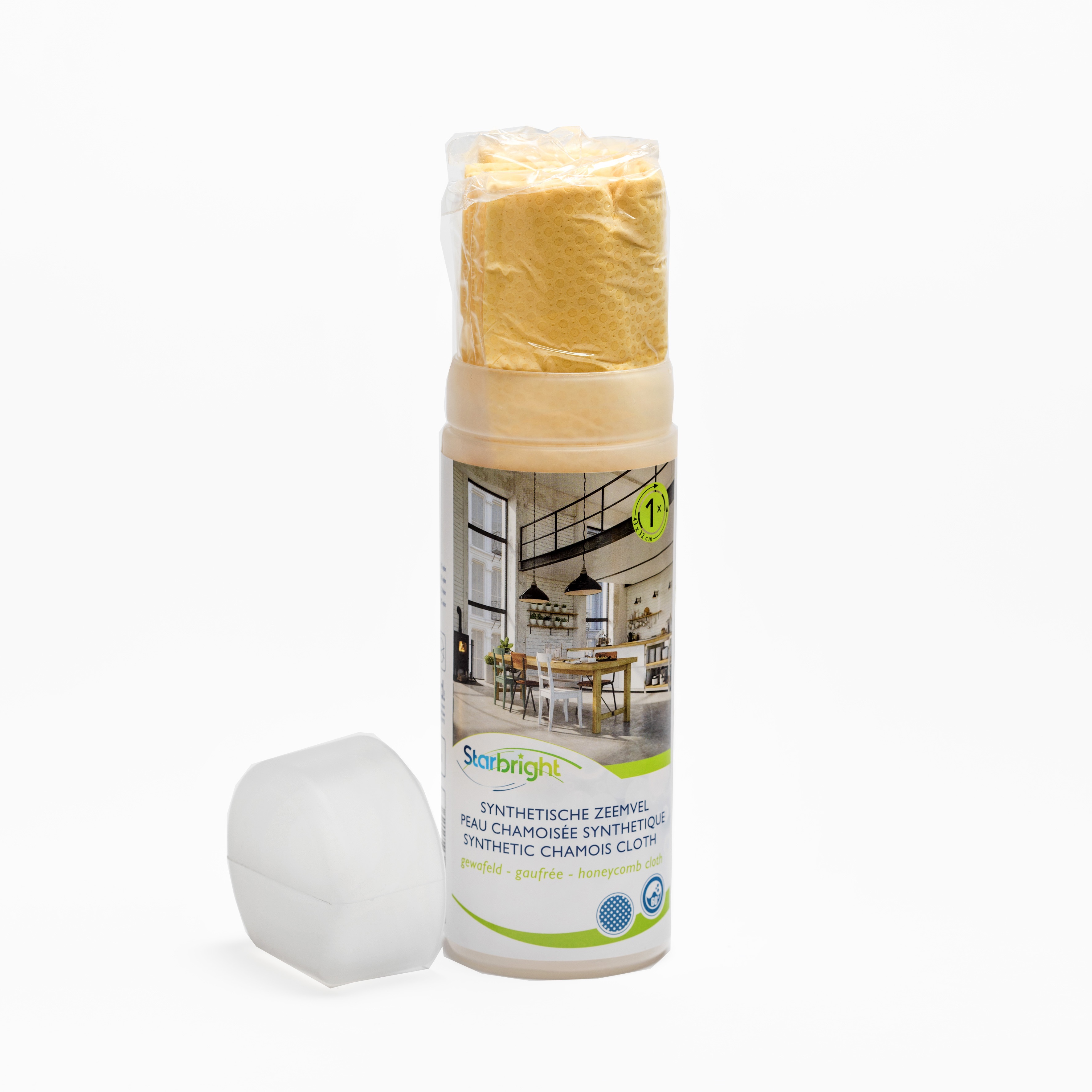 Starbright Zeemvel Gewafeld Geel 43x32 cm - PVA - in Koker