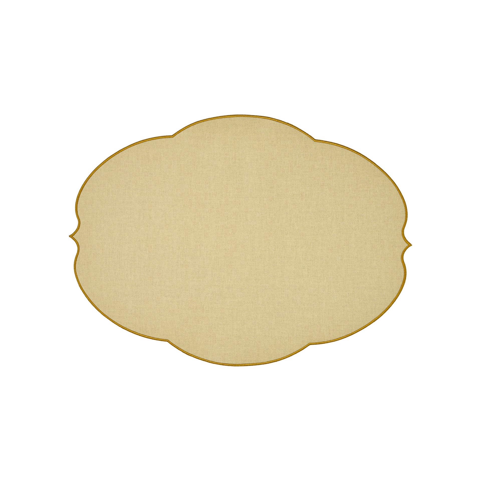 Guzzini Placemat Flowers Dusty Yellow 48.5x36 cm - PU - Reversible