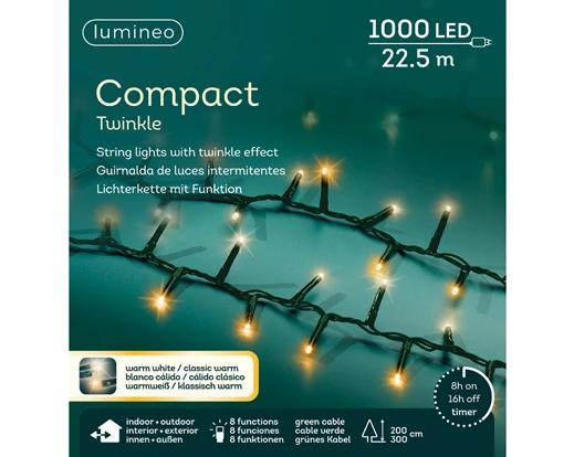 Kerstverlichting LED Compact Twinkle 22.5m - 1000 leds - Green/Warm White/Classic Warm - In/Outdoor