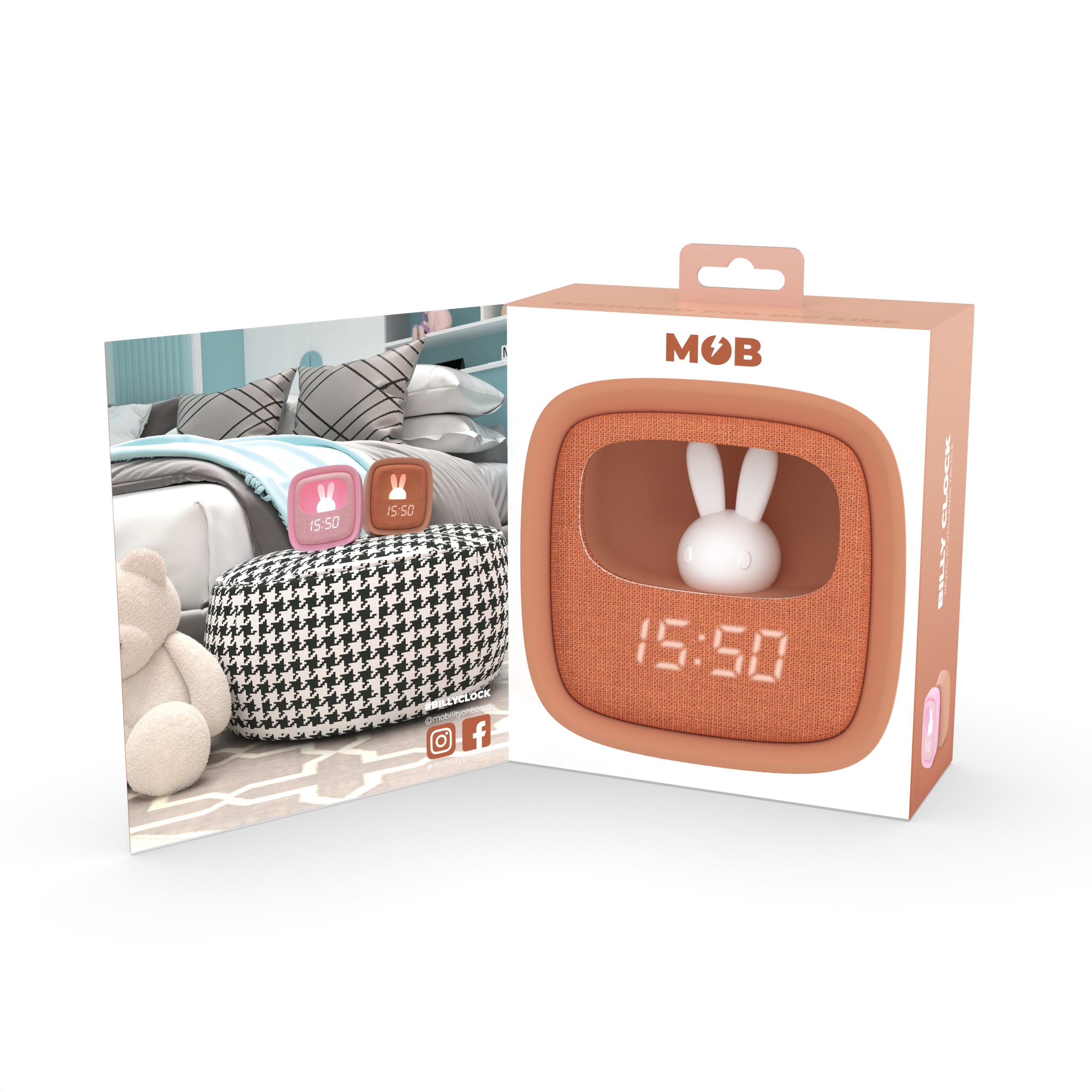 MOB Billy Wekker Caramel met Nachtlamp