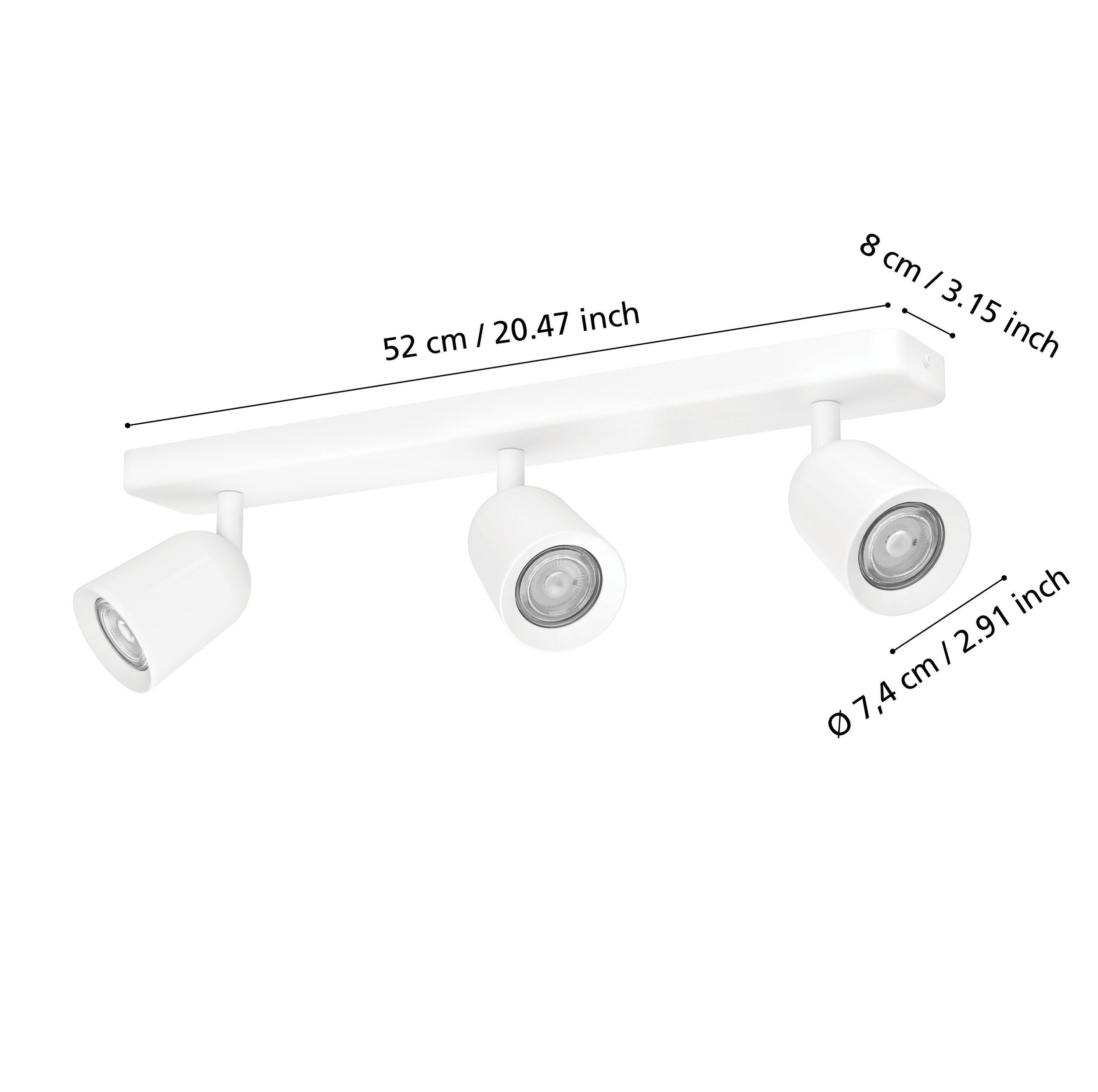 Eglo Camaldoli Opbouwspot Wit 3x GU10 10W
