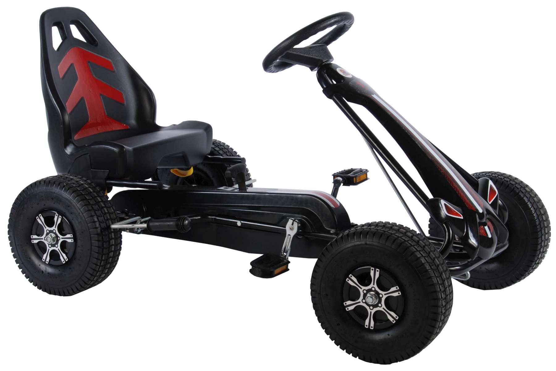 Volare Gocart Racing Car Zwart 4-7 jaar - met Luchtbanden - skelter