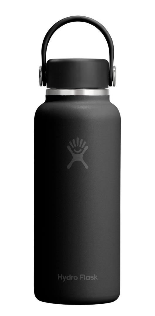 Hydro Flask Isoleerfles Micro Hydro Black 400ml - RVS - Afneembare FlexClip-flesriem - Dubbelwandig - 6.5x19 cm