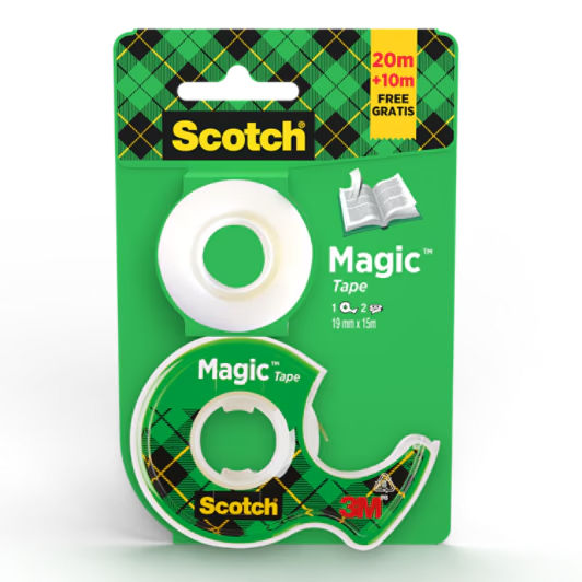 Scotch Magic Kleefband 19 mm x 15 m + Refill - 10 m Gratis