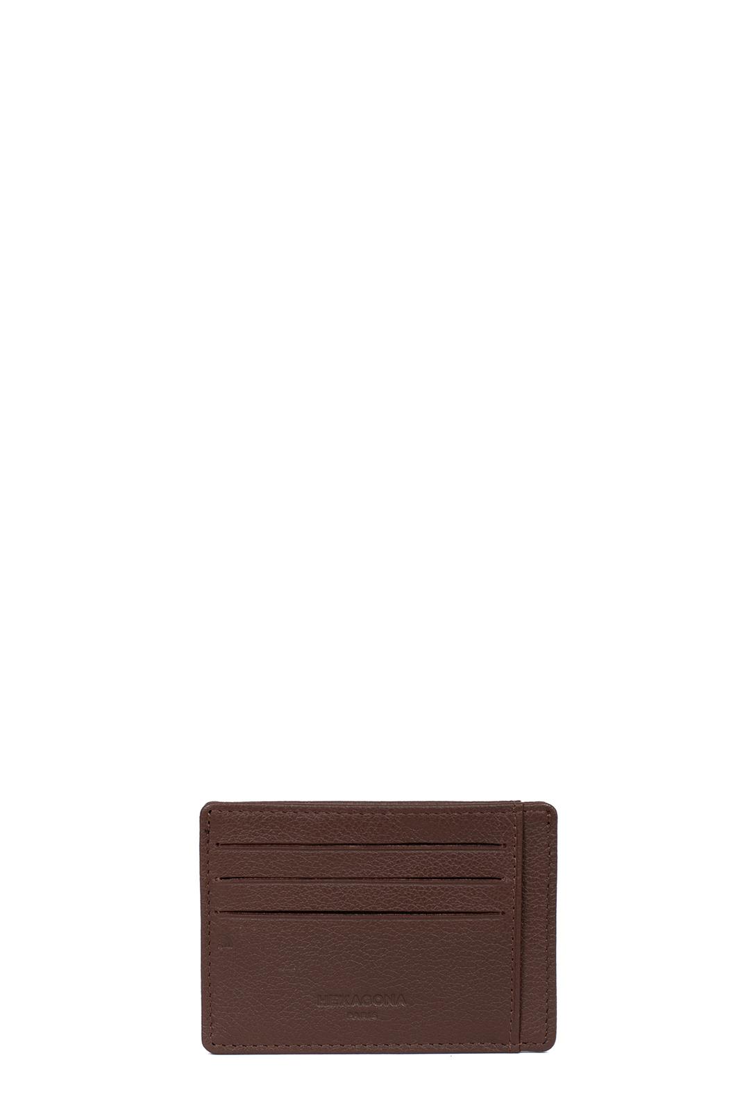 Hexagona Kaarthouder Heren Confort 16x3x12 cm Chocolade Bruin